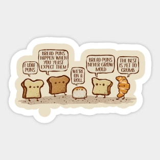 I Loaf Bread Puns Sticker